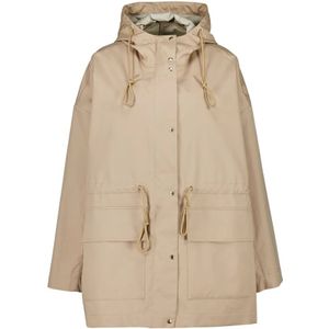 Moncler, Dames, Mantels, Beige, Maat: L Katoen,