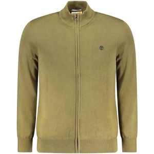 Timberland - Zip-up Cardigan - Groen - Katoen