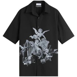 Off White, Heren, Overhemden, Zwart, Maat: XL Katoen,