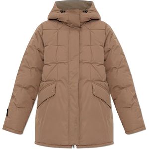 Rethinkit Studios - Regenbestendige Jas met Capuchon - Beige - Dames - Polyester