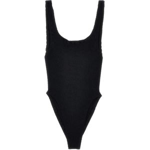 Hunza G, Dames, Badkleding, Zwart, Maat: ONE Size Polyamide,