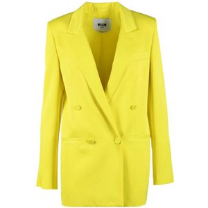 Msgm, Dames, Jassen, Geel, Maat: XS Viscose,