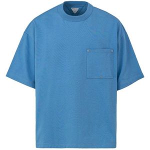 Bottega Veneta, Heren, Tops, Blauw, Maat: S Katoen,