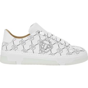 Philipp Plein, unisex, Schoenen, Wit, Maat: 35 EU Leer,