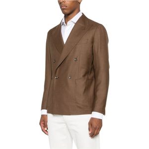 Tagliatore, Heren, Jassen, Bruin, Maat: L Wol,