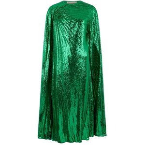 Valentino Garavani, Dames, Jurken, Groen, Maat: M Zijde,