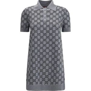 Gucci, Dames, Jurken, Grijs, Maat: S Wol,