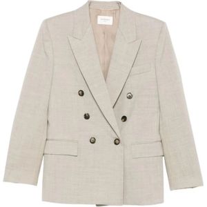 Saint Laurent, Dames, Jassen, Beige, Maat: M Wol,