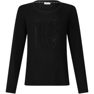 Liu Jo - ECS T-Shirt Moda M/L - Katoen - Zwart - Lange Mouwen