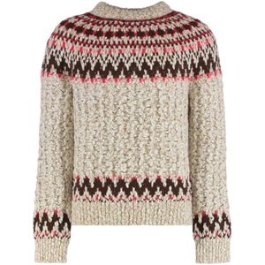 Moncler, Heren, Truien, Beige, Maat: XL Wol,