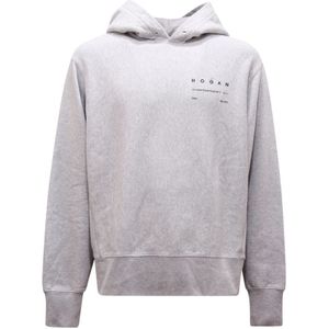 Hogan, Heren, Sweatshirts & Hoodies, Grijs, Maat: S Fleece,