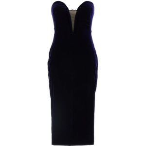 Tom Ford, Dames, Jurken, Blauw, Maat: 3XS Viscose,