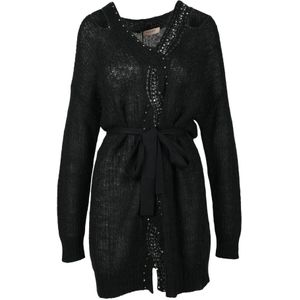 Twinset, Dames, Jurken, Zwart, Maat: XL Wol,