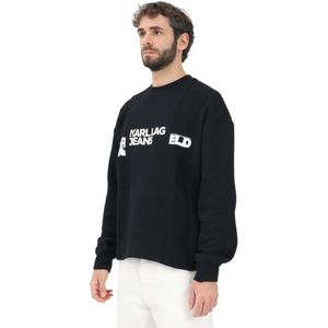 Karl Lagerfeld, Heren, Sweatshirts & Hoodies, Zwart, Maat: L