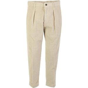 Berwick, Heren, Broeken, Beige, Maat: M Leer,