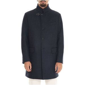 Fay, Heren, Mantels, Blauw, Maat: M Wol,
