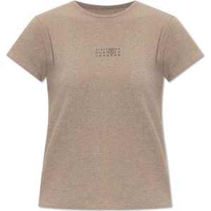 MM6 Maison Margiela, Dames, Tops, Beige, Maat: M