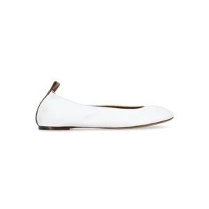 Lanvin Witte Leren Balletschoenen , White , Dames , Maat: 40 EU