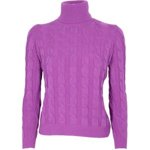 Cashmere Company, Dames, Truien, Paars, Maat: S Wol,