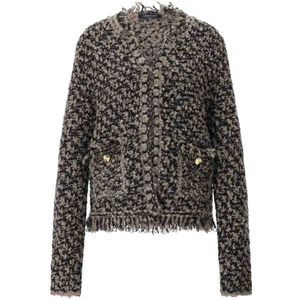 Fabiana Filippi, Dames, Jassen, Veelkleurig, Maat: XS Tweed,