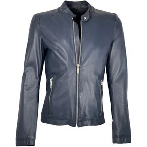 Oakwood, Heren, Jassen, Blauw, Maat: L Leer,