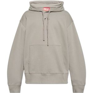Diesel - S-Macs-Hood-Od - Sweatshirt - Grijs - 100% Katoen
