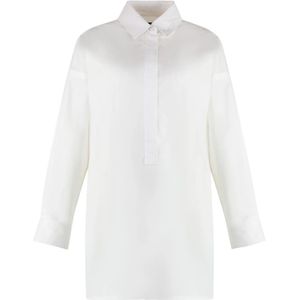Gucci, Dames, Blouses & Shirts, Wit, Maat: S Katoen,