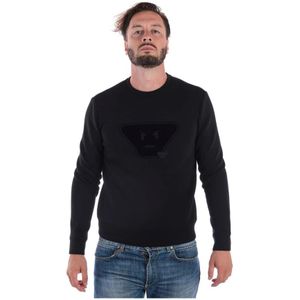 Emporio Armani, Heren, Sweatshirts & Hoodies, Zwart, Maat: L Katoen,