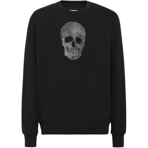 Philipp Plein, Heren, Sweatshirts & Hoodies, Zwart, Maat: S