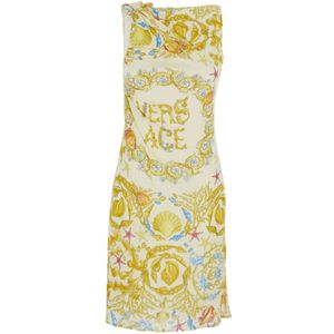 Versace, Dames, Jurken, Veelkleurig, Maat: 2XS Viscose,