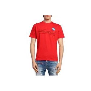 Dsquared2 Stijlvolle Heren T-Shirt Upgrade , Red , Heren , Maat: M