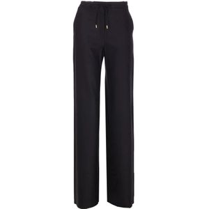 Max Mara Studio, Dames, Broeken, Zwart, Maat: L