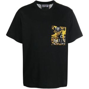 Versace Jeans Couture, Heren, Tops, Zwart, Maat: S