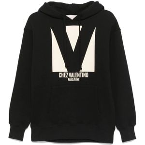 Valentino Garavani, Dames, Sweatshirts & Hoodies, Zwart, Maat: XS