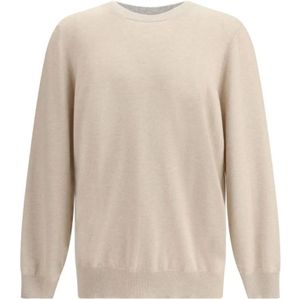 Brunello Cucinelli, Heren, Truien, Beige, Maat: 3XL Kasjmier,
