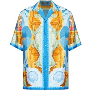 Versace, Heren, Overhemden, Veelkleurig, Maat: S Zijde,