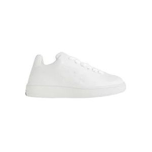 Burberry Witte Leren Box Sneakers , White , Heren , Maat: 41 EU