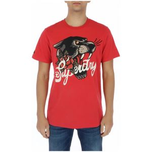 Superdry, Heren, Tops, Rood, Maat: S Katoen,