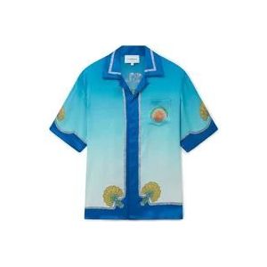 Casablanca Mosaic Korte Mouw Shirt , Multicolor , Heren , Maat: XL