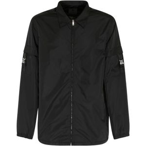 Givenchy, Heren, Overhemden, Zwart, Maat: L Nylon,