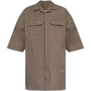 Rick Owens, Heren, Overhemden, Bruin, Maat: M Katoen,