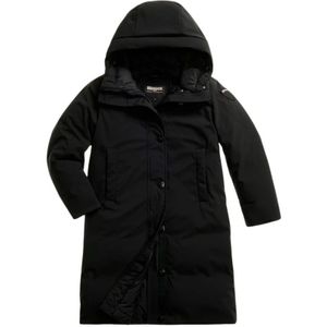 Blauer, Dames, Mantels, Zwart, Maat: M Leer,