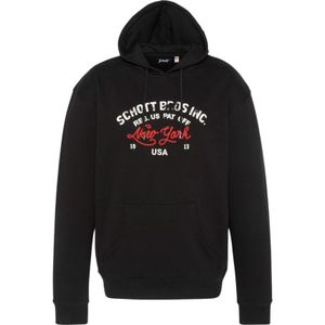 Schott Nyc, Heren, Sweatshirts & Hoodies, Zwart, Maat: M Katoen,