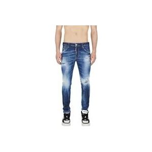Dsquared2 Slim Fit Skater Jeans , Blue , Heren , Maat: XS