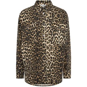 Co'Couture, Dames, Blouses & Shirts, Bruin, Maat: XS Denim,