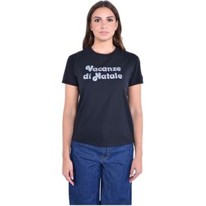 MC2 Saint Barth, Dames, Tops, Blauw, Maat: S Katoen,