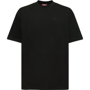 Diesel, Heren, Tops, Zwart, Maat: L Katoen,