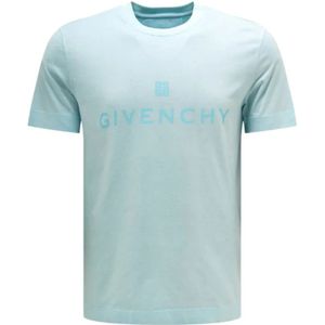 Givenchy, Heren, Tops, Blauw, Maat: M Katoen,