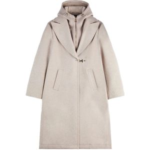 Fay, Dames, Mantels, Beige, Maat: M Wol,