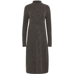 Soaked in Luxury - Glitter Jurk - Bruin - Dames - Lange Mouwen